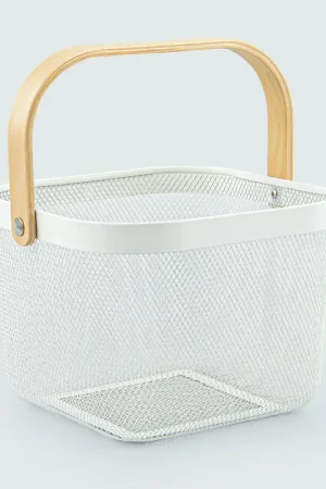 Satisfait Ou Remboursé Panier avec poignée blanc